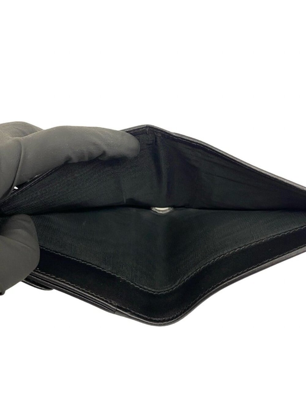 Gucci Vintage GG Logo Leather Bifold Wallet Mini Card Case Black - Picture 8 of 10